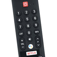 Télécommande vocale TV à code fixe, 4 boutons, piles AAA, portée 10m, pour SMART TV VOICE BLU
