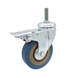 <span class=keywords><strong>Roulettes</strong></span> industrielles personnalisables OEM du fabricant, <span class=keywords><strong>roulettes</strong></span> pivotantes bleues avec frein, <span class=keywords><strong>roulettes</strong></span> à plaque en PVC - Product Image 1