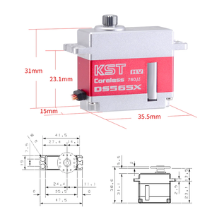 KST DS565X 8.4V Digital Metal Gear 6.0Kgf.cm 0.04sec HV for RC Helicopters Airplanes Boat Parts - Product Image 6