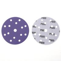 VEXA 150mm P40 P2000 Film Poliester Berpori Keramik untuk Pengamplasan, Kertas Abrasif Bulat untuk Mesin Pengamplas