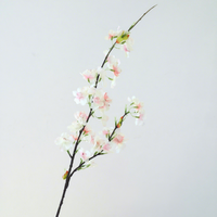 Ranting Bunga Sakura Buatan 2 Cabang Huaien Cross-border Peach Blossom untuk Dekorasi Pernikahan, Gapura Bunga, Bunga Plastik Sutra