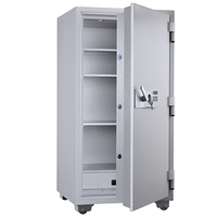 Feuerfester Safe aus Eisen, Schwerer Tresor mit Digitalschloss, 2 Schlüsseln und Schublade Innen -7092D
