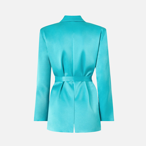 Mini Blazer Elegante e Modesto dal Design alla Moda, a Maniche Corte, Tinta Unita, <span class=keywords><strong>con</strong></span> Bottoni Doppiopetto e <span class=keywords><strong>Vita</strong></span> Morbida, Casual ed Elegante - Product Image 6