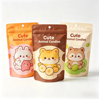 Sachets Doypack refermables en plastique recyclable, écologiques, personnalisables, avec fermeture éclair, pour l'emballage de bonbons, biscuits et aliments