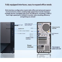 Ordinateur de bureau professionnel et de jeu Lenovo T4900K avec processeur I5-14400F, 16 Go de RAM, 512 Go de SSD, GT730-4G