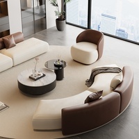 Ensemble de meubles de bureau commerciaux imperméables et faciles à nettoyer, canapé de bureau mobile en cuir avec coussin inclus