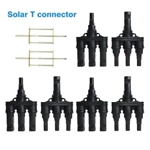 Shunkonn 1000V DC 50A PPO IP68 waterproof PV MC Solar panel Parallel 3 in 1 T branch connector