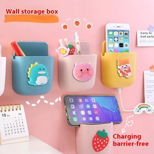 Convenient <b>Wall</b>-Mounted Plastic TV Air Conditioner <b>Storage</b> <b>Rack</b> Remote Control Single for Bedroom Bedside Mobile Phone Charging - Product Image 3