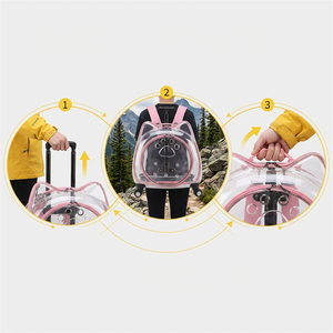 حقيبة ظهر شفافة بالكامل للحيوانات الأليفة <span class=keywords><strong>Pet</strong></span>-جيل خارج مساحة الحيوانات الأليفة للاستخدام متعدد الأغراض للحيوانات الصغيرة - Product Image 2