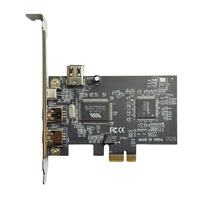 Kartu PCIe X1 FireWire 1394a VIA VT6307 Chip 4 Port Eksternal untuk Pengambilan Video Camcorder DV Bukan untuk Antarmuka Audio