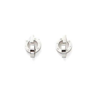 Fashion <b>Stud</b> Earrings 316L Stainless Steel PVD Gold Plating Sustainable Resistant - Product Image 3