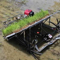 Essence légère de haute qualité plusieurs rangées poussant à la main semoir à riz planteur Paddy riz transplanteur pour la maison et les fermes.