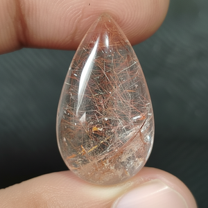 Cabochon de Quartz rutile UDGEMS de haute qualité pierre de Quartz rutilée naturelle pour la fabrication de bijoux couleur cuivre tailles mélangées - Product Image 1