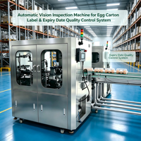 Machine d'inspection visuelle automatique pour l'étiquetage des cartons d'œufs et la date d'expiration, système de contrôle de qualité personnalisable