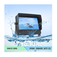 Moniteur de voiture étanche IP69K de 7 pouces, moniteur AHD à écran partagé, moniteur pour camion, bus, bateau avec bouton tactile, fabriqué en usine ISO