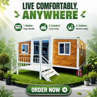 Maison conteneur extensible à double aile détachable 20ft 40ft avec revêtement anti-corrosion et résistant aux intempéries, une chambre et un salon