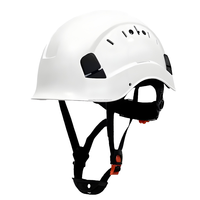 Casque de sécurité industriel CE EN397 avec visière en HDPE ABS, 6 points de suspension, type cercle à fentes, pour les travailleurs du bâtiment