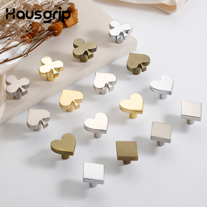 Hausgrip Hartvormige Zinklegering Kastknoppen Goud Chroom Antiek Messing Ladeknoppen Meubelbeslag MOQ 100 - Product Image 1