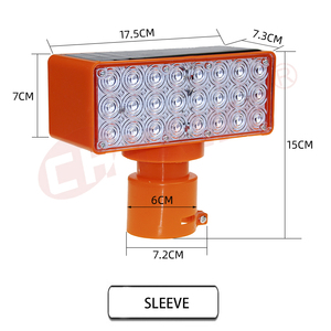 Không Thấm Nước Nhà máy trực tiếp <span class=keywords><strong>LED</strong></span> năng lượng mặt trời cảnh báo ánh sáng tự động nhấp nháy chướng ngại vật cho đường xây dựng an toàn màu vàng - Product Image 4
