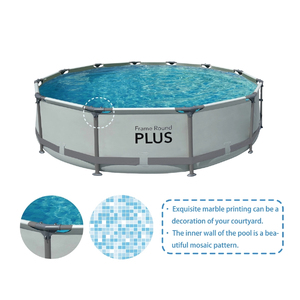 <span class=keywords><strong>Piscine</strong></span> hors sol ronde à cadre métallique en PVC pour toute la famille, idéale pour l'extérieur et le jardin, différentes tailles disponibles - Offre Spéciale - Product Image 6