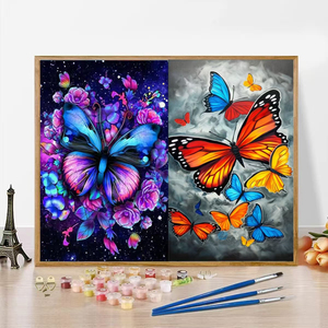 Motif personnalisé Art <span class=keywords><strong>Femme</strong></span> Style Peinture à l'huile numérique Europe-Inspiré Carré Acrylique Encadré <span class=keywords><strong>Chambre</strong></span> Décor Peinture par Numéros - Product Image 3