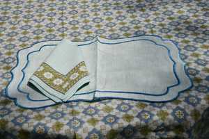 Living <b>Dinning</b> Napkins Pure linen <b>Table</b> Napkin for Dinner Multi Printed Size 50 * 50 cm Handmade Bulk Product - Product Image 5