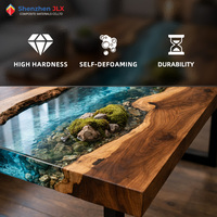 Elite Selbstnivellierender Robuster River Table Epoxidharz Couchtisch Gussplatte Kratzfest Langlebig Klarlack Holzbearbeitung