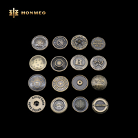 HONMEO OEM ODM Fabricant de boutons en métal en alliage de zinc gravés sur mesure pour jeans, vente en gros de boutons en métal pour jeans