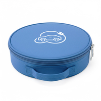 Sac de rangement rond pour pistolet de charge de véhicule à énergie nouvelle mallette de rangement portable pour chargeur EV en matériau polyester durable-étui uniquement