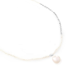 Milskye elegante joyería 925 plata esterlina 18K chapado en oro barroco perla mini Pepita collar de cuentas - Product Image 4