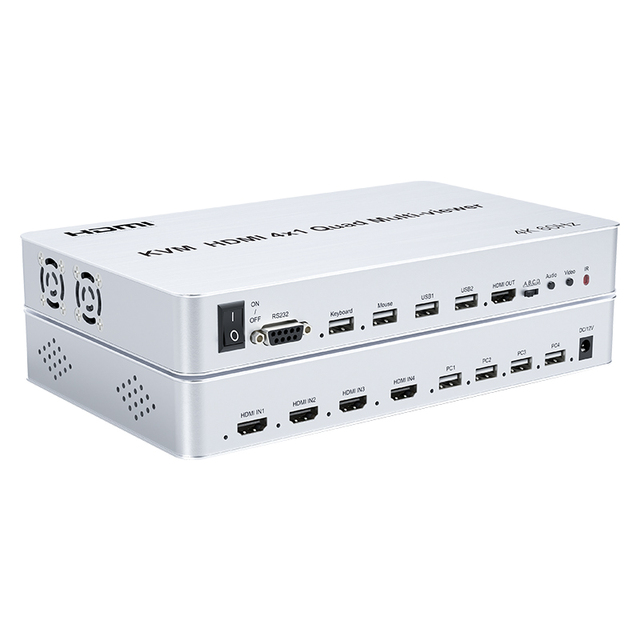OEM 4K 60Hz KVM HDMI Multi-viewer 4X1 HDMI Quad Screen Multiviewer 2.0 Version