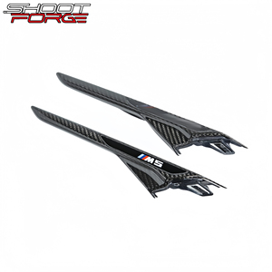 Para BMW M5/F90 Carbon Fiber Aero Flicks Set 3K Dry Carbon Fiber Canards | Piezas aerodinámicas | Accesorios y actualizaciones de guardabarros de coche - Product Image 1