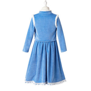 Vestido <span class=keywords><strong>de</strong></span> Princesa Nórdica para Niñas, Tela <span class=keywords><strong>de</strong></span> Lana, Detalle <span class=keywords><strong>de</strong></span> Flecos Artesanales, Disfraz <span class=keywords><strong>de</strong></span> Navidad para Niños - Product Image 2