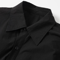 Robe chemise sans manches 100% coton pour femme, robe midi asymétrique, col drapé décontracté, poche, robe d'été unie, noire