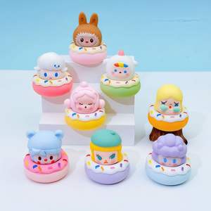 Breloque Donut en Résine Texturée <span class=keywords><strong>Kawaii</strong></span>, Porte-clés Mignon de Dessin Animé, Décoration de Bureau, Figurine de Collection pour Cadeaux Tendance de Pâques et de Mariage - Product Image 4