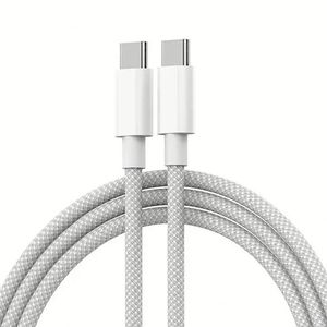 60W Quick <b>Charging</b> Cable Nylon USB-C Cable 3FT Type C to Type C Data Cable for IP for Android Phones - Product Image 1