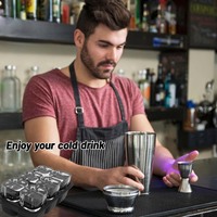 Bac à glaçons carré en silicone portable, grand format whisky, 6 cavités, résistant à la chaleur, écologique, compatible lave-vaisselle, avec couvercle, vente en gros