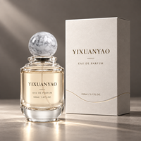 Flacon de parfum de luxe en verre de 100 ml avec bouchon en marbre, emballage personnalisé pour parfum avec logo