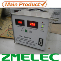 Stabilisateur de tension monophasé AC ZMELEC TND 3KVA avec affichage numérique, protection contre les surtensions haute efficacité, 120V