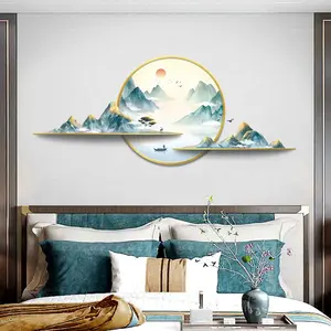 Chinese style landscape painting wall sticker decoration for room walls beautiful china sticker printing