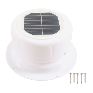 Solar <b>Fan</b> 2.4V Black Mushroom <b>Head</b> Boat Ventilation <b>Fan</b> For RV Outdoor Use - Product Image 3