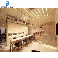 Ensemble de meubles de spa personnalisés, design intérieur de salon de beauté écologique et durable, vitrine de présentation de salon