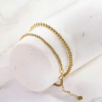 Bracelets à breloques en or 14 carats avec diamants sertis clos, délicats, pour femmes et enfants, bijoux de mode de marque, minimalistes, inaltérables