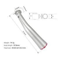 Contre-angle dentaire CP-Z95L à vitesse augmentée 1:5, anneau rouge, fibre optique LED, type basse vitesse, en acier pour la dentisterie