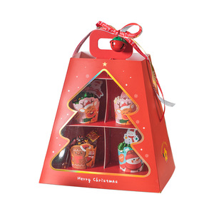 <span class=keywords><strong>2025</strong></span> giáng sinh xách tay 2 Tier Khay bánh rõ ràng cửa sổ buổi chiều trà giấy cốc bánh đứng Đặt món tráng miệng đóng gói hộp giấy - Product Image 4