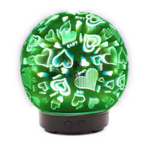 Difusor de Aromas con Temática de Amor, Humidificador Ultrasónico de Vidrio 3D de 100 ml con Luz LED para Uso en el Hogar y la Oficina - Product Image 5