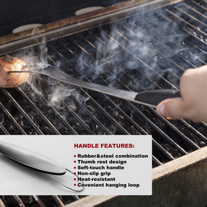 Ensemble d'outils <span class=keywords><strong>de</strong></span> barbecue en acier inoxydable portable pour l'extérieur, 5 pièces, avec sac en tissu Oxford, <span class=keywords><strong>spatule</strong></span> <span class=keywords><strong>de</strong></span> barbecue <span class=keywords><strong>de</strong></span> haute qualité - Product Image 5