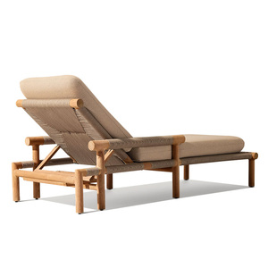 Chaise longue moderne sur mesure pour piscine, confortable, résistante aux intempéries, avec structure en <span class=keywords><strong>teck</strong></span>, pour hôtel, villa, patio, lit de soleil - Product Image 4