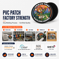 Patch 3D personnalisé en PVC pour l'aventure urbaine, badge de personnage en caoutchouc souple personnalisé pour vêtements et sacs