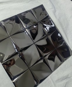 <span class=keywords><strong>Mosaico</strong></span> 3D de Acero Inoxidable, Adhesivo, Cuadrado, Diseño Moderno y Simple, <span class=keywords><strong>para</strong></span> Pared de Fondo de Bar o KTV - Product Image 2